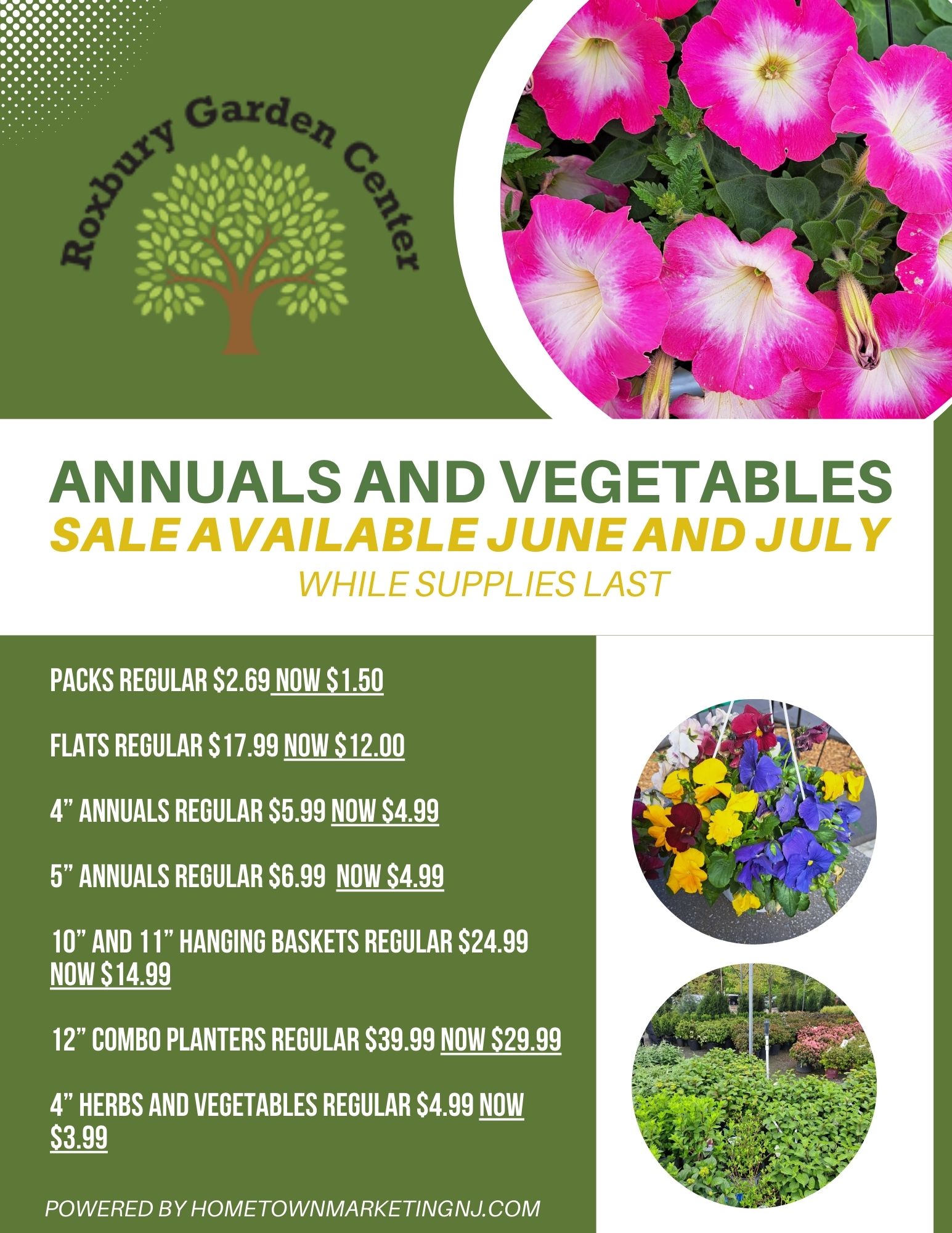 Roxbury GC annuals and veg sale flyer 62024